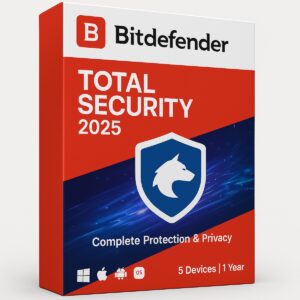 Bitdefender Total Security 2025 – 1 An / 5 Dispozitive (PC/MAC/Android/IOS)