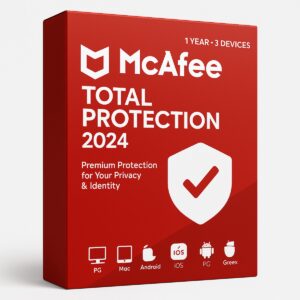 McAfee Total Protection 2024 – 1 An / 3 PC